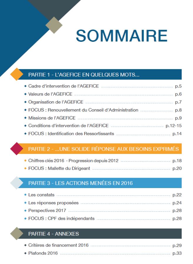 L Agefice Publie Son Rapport D Activite 2016 Faf Agefice